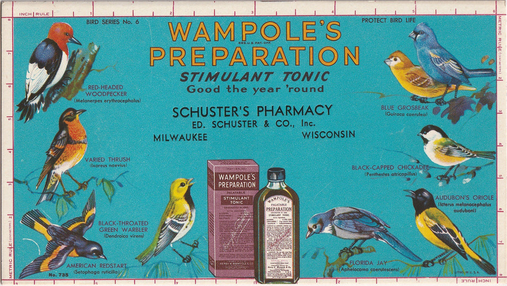 Wampole's Preparation Stimulant Tonic Ink Blotter