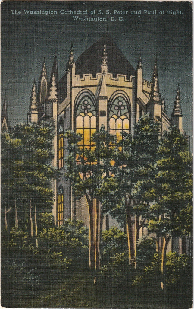 Washington Cathedral S. S. Peter and Paul Washington D.C. Postcard