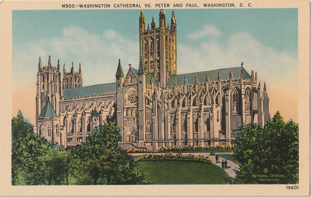 Washington Cathedral Church of Saints Peter and Paul Washington DC Postcard