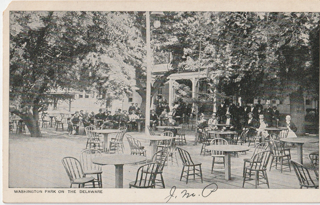Washington Park on the Delaware Westville NJ Antique Postcard