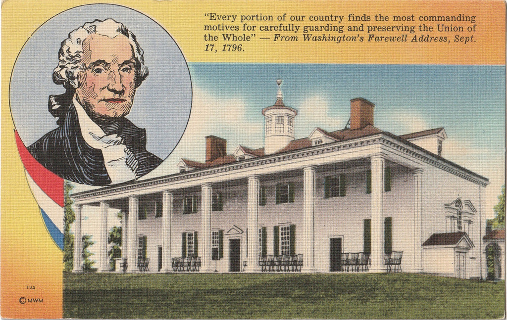Washington's Farewell Address Postcard 