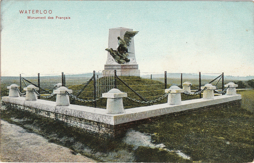 Battle of Waterloo Monument Belgium Antique Postcard