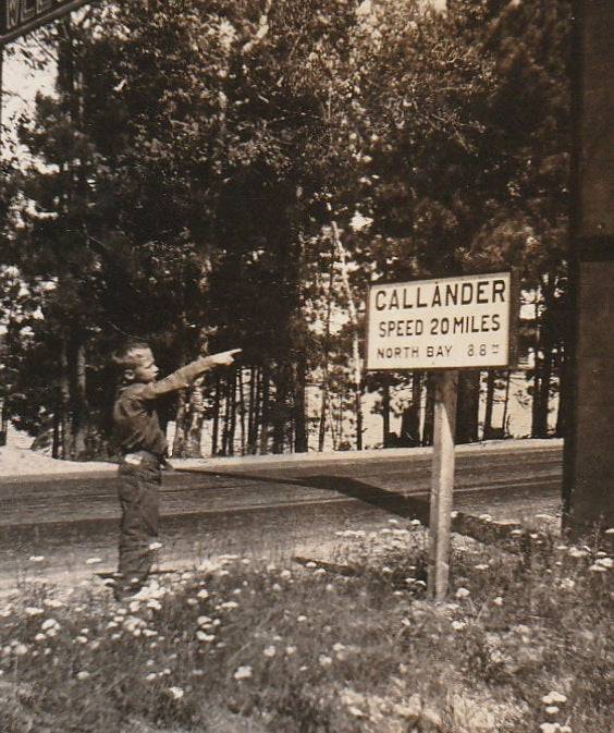 Welcome to Callander Ontario Vintage Photo Close Up