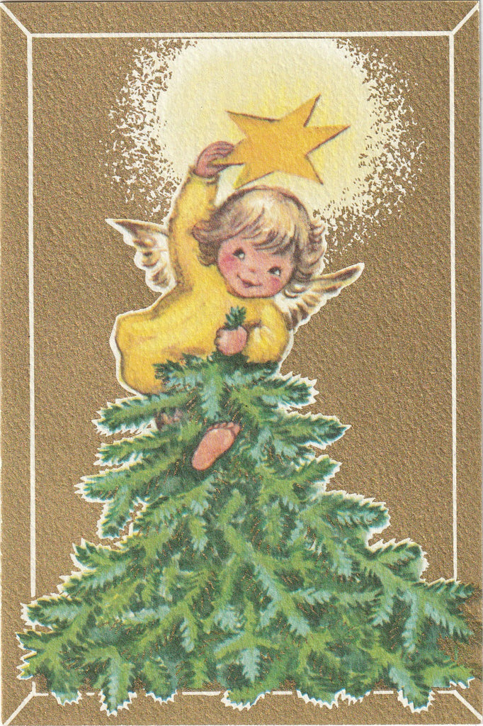 What Is This Magic in the Air - Christmas Angel - Brownie by Rust Craft - Card, c. 1950s