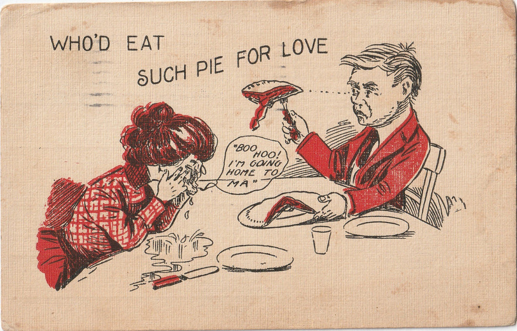 Who'd Eat Such Pie For Love PostcardWho'd Eat Such Pie For Love - Alfred Holzman - Postcard, c. 1900s