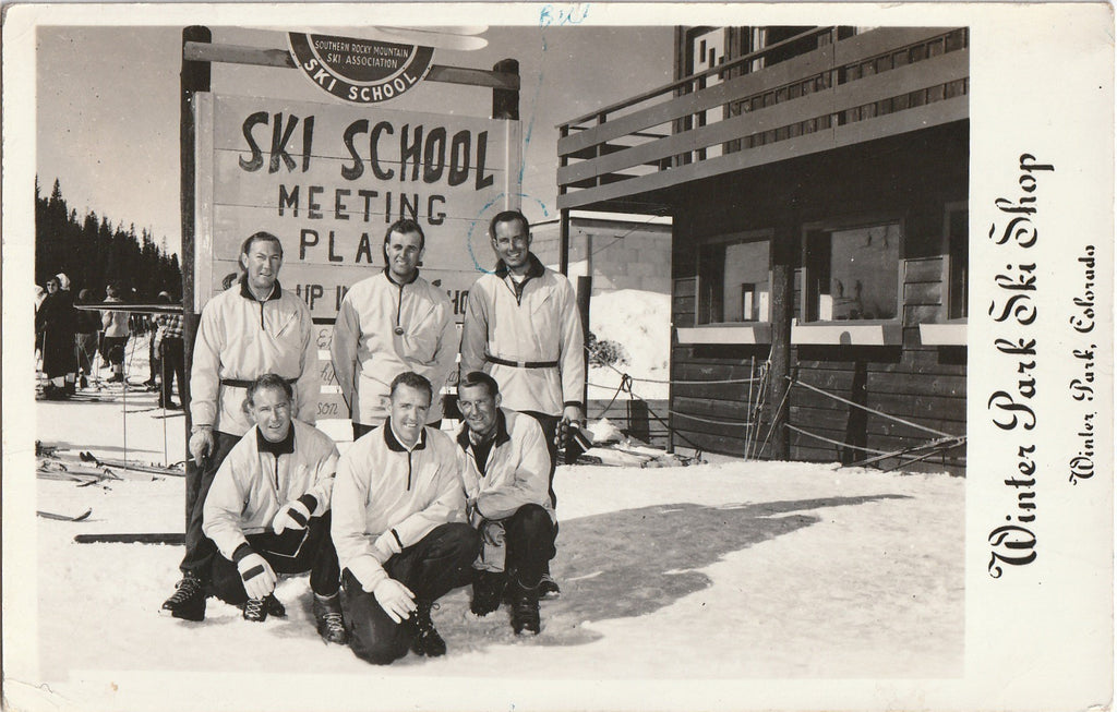 Winter Park Ski Shop - Winter Park, Colorado - SET of 4- RPPCs, c. 1950s