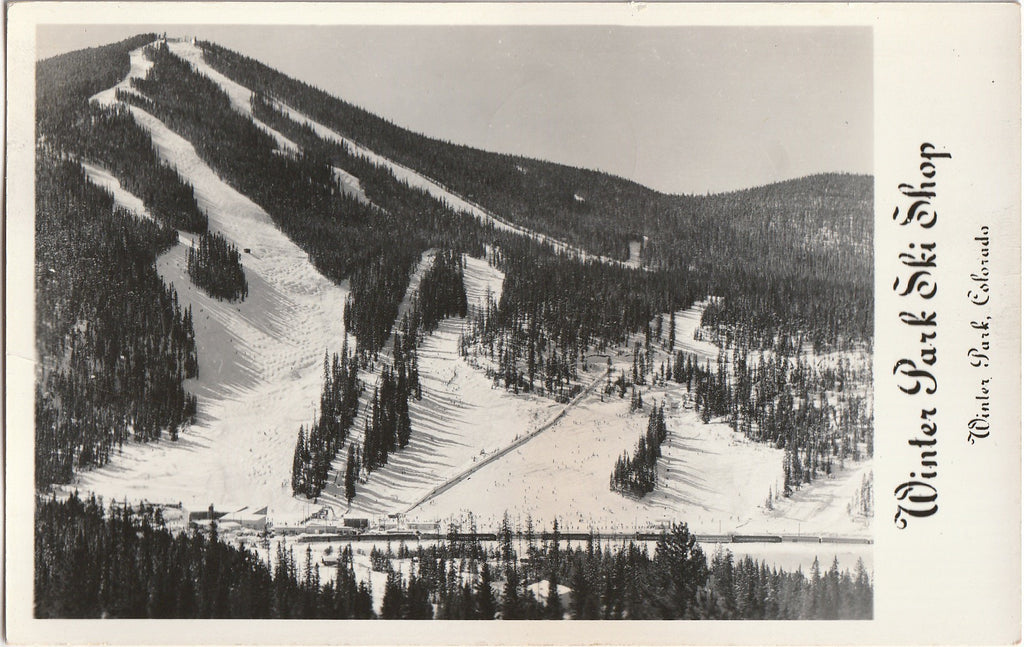 Winter Park Ski Shop - Winter Park, Colorado - SET of 4- RPPCs, c. 1950s