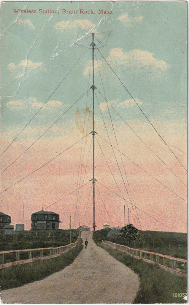 Wireless Station - Brant Rock, Massachusetts - Postcard, c. 1910s
