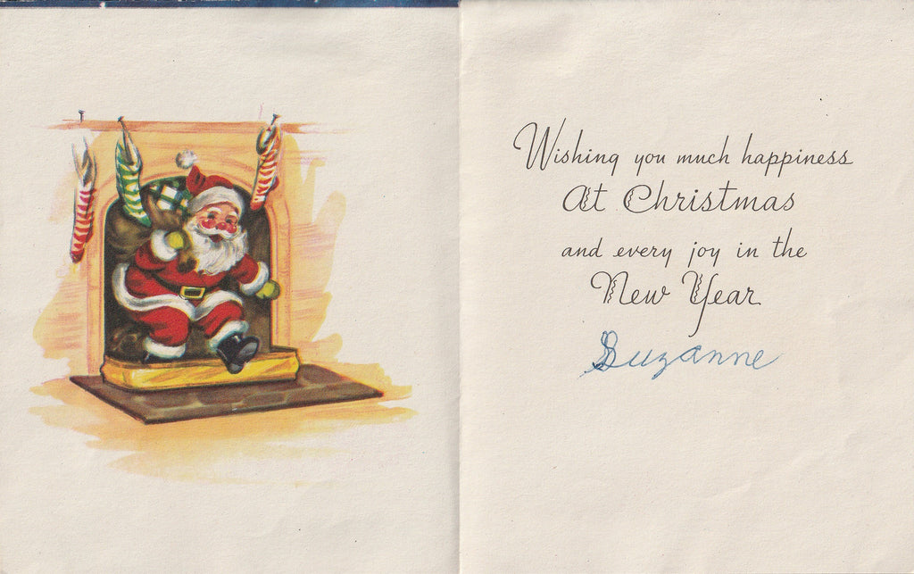 Wishing You Much Happiness at Christmas - Card, c. 1950s Inside