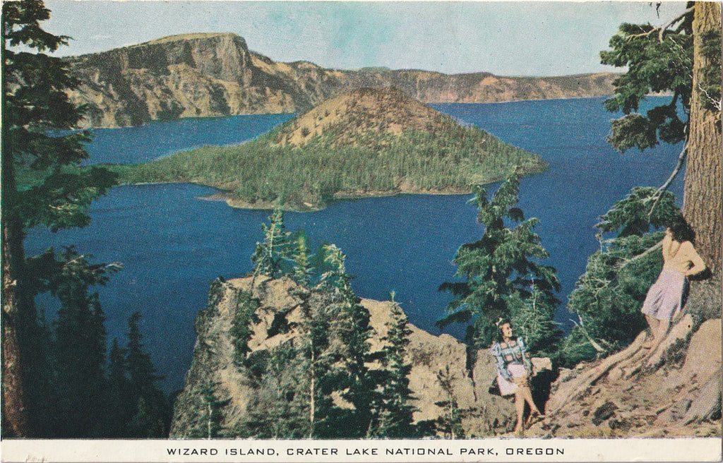 Wizard Island Crater Lake National Park Oregon Postcard