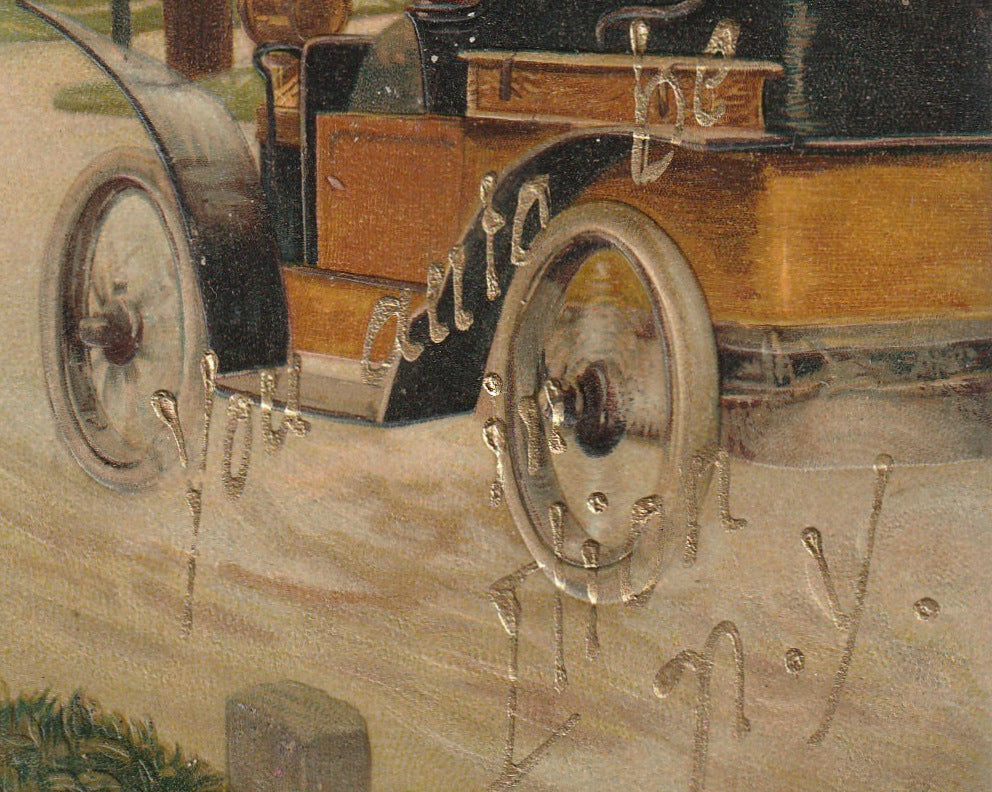 You Auto Be in Elion NY Antique Postcard Close Up 3