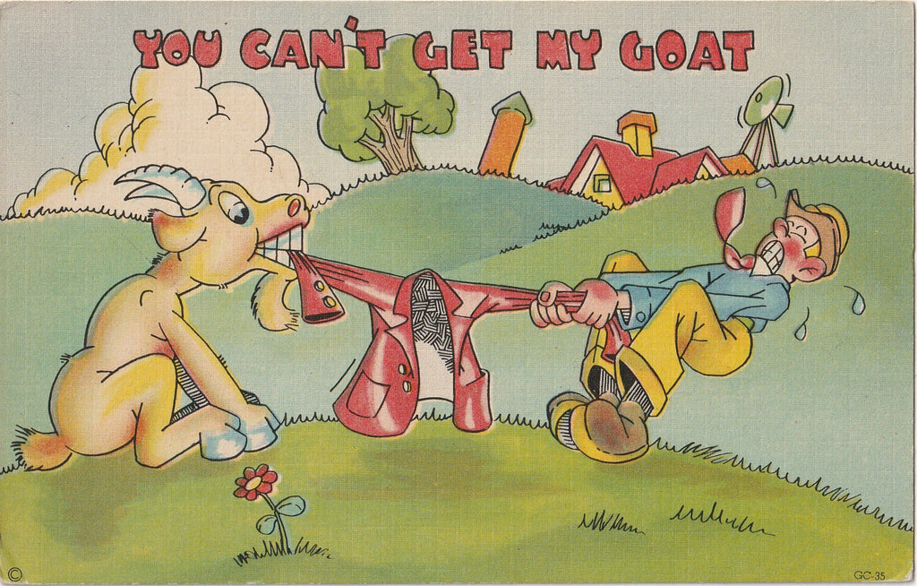 You Can't Get My Goat - Postcard, c. 1950s