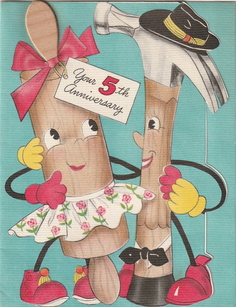 Your 5th Anniversary - Wooden Wedding Day - A Hallmark Card, c. 1942