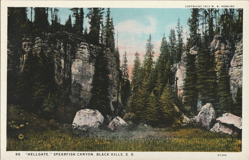 "Hellgate", Spearfish Canyon, Black Hills, S.D. Postcard