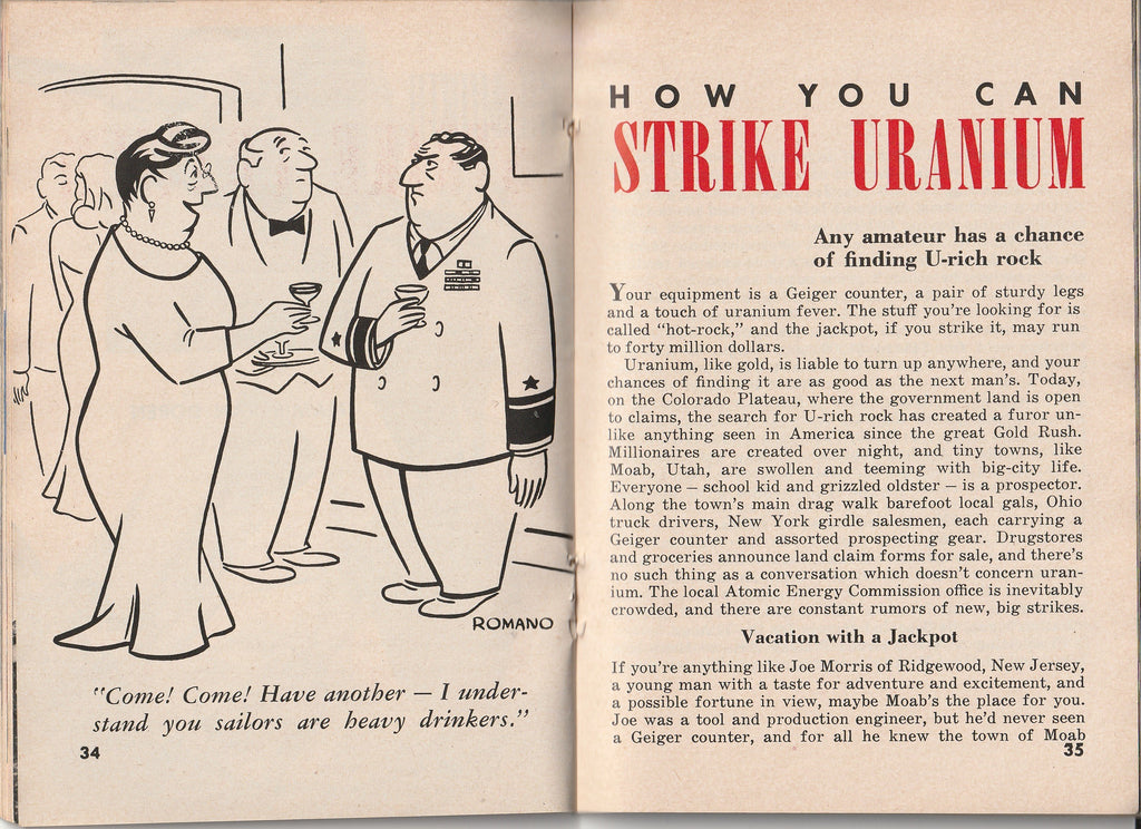 YOU Can Hit Uranium - Hot Rod Millionaire Briggs Cunningham - BOLD Magazine - September, 1954 - How You Can Strike Uranium