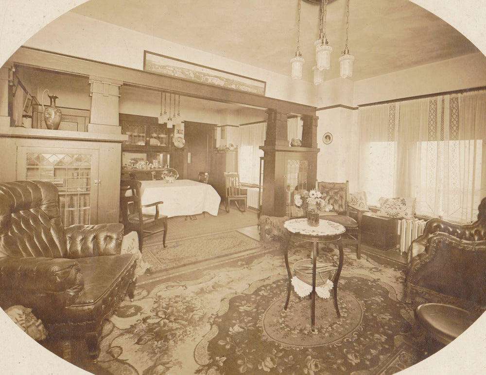 Sweet Home California- 1910s Antique Photograph- Edwardian Decor- House Interior- Found Photo- Vernacular- Sepia