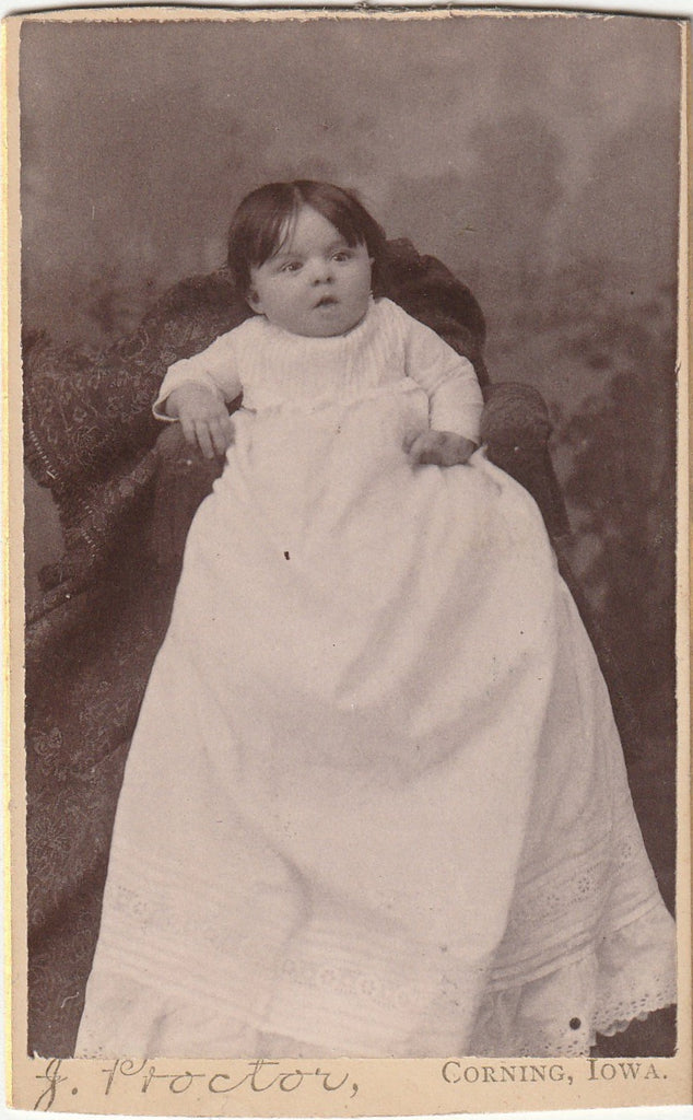 Trio of Victorian Babies - Corning, IA -SET of 3 - CDV Photos, c. 1800s