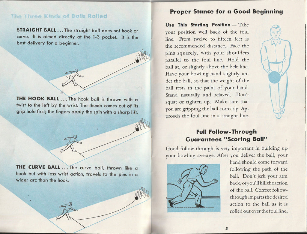 More Pins More Fun - Brunswick Bowling - Booklet, c. 1947 Pg. 4-5