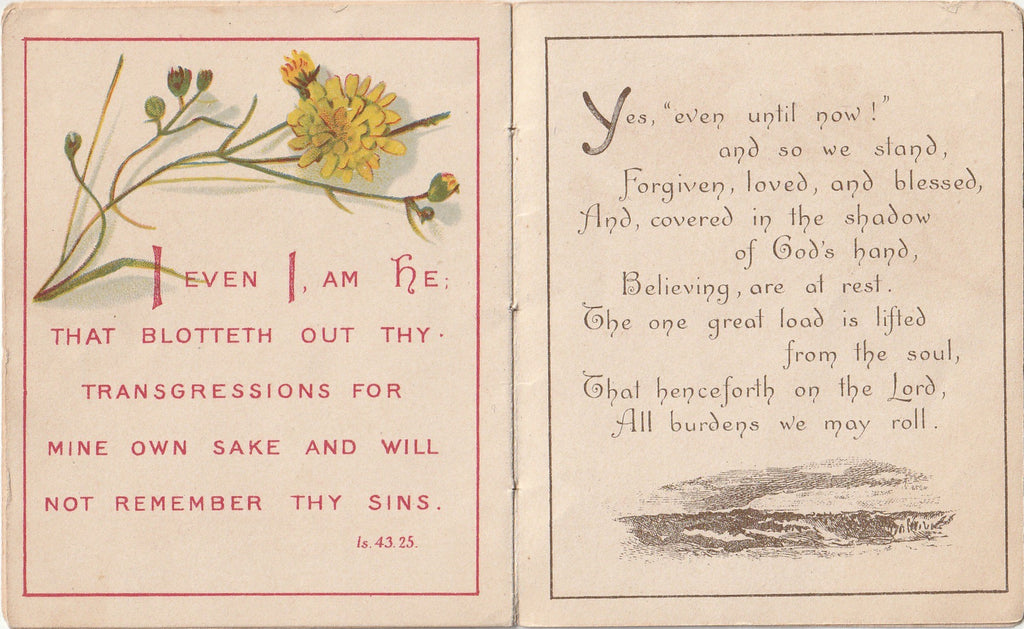 Rainbows - Flowers and Scripture - Victorian Lithograph - Booklet, c. 1800s - Inside 4