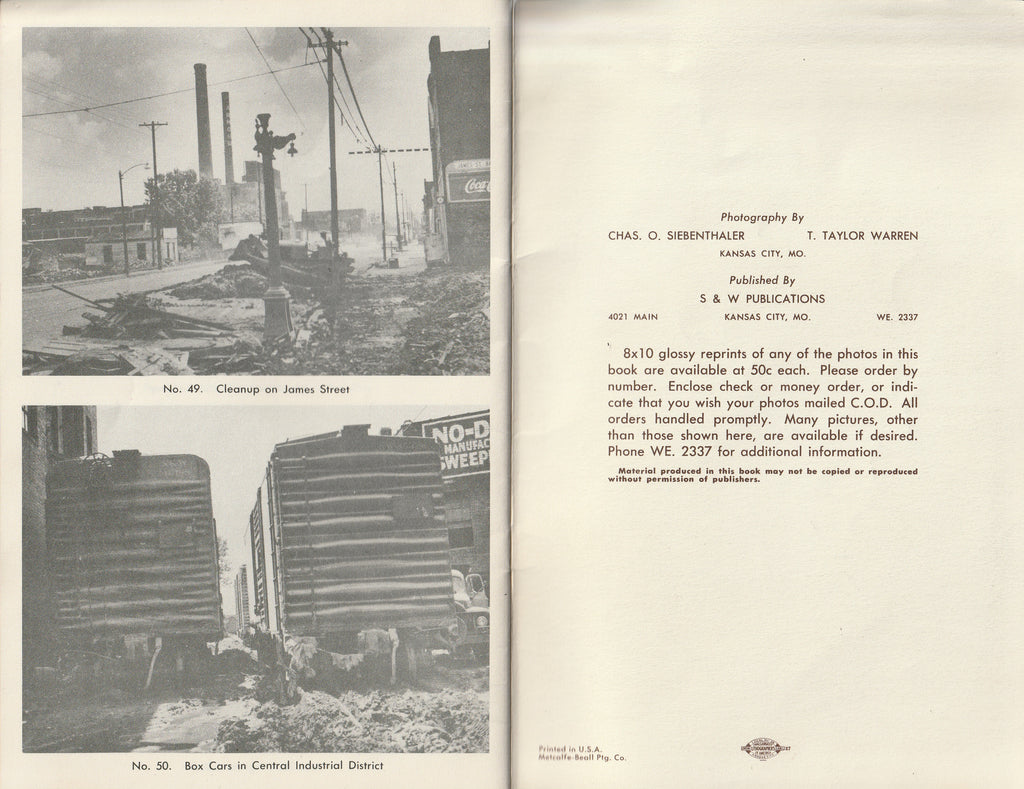 Aftermath A Pictorial Record of the Destruction Caused by the Flood of 1951 Booklet