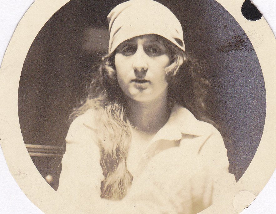 Dark Haired Beauty- 1910s Antique Photograph- Edwardian Woman- Found Photo- Real Photo Postcard- RPPC- Paper Ephemera