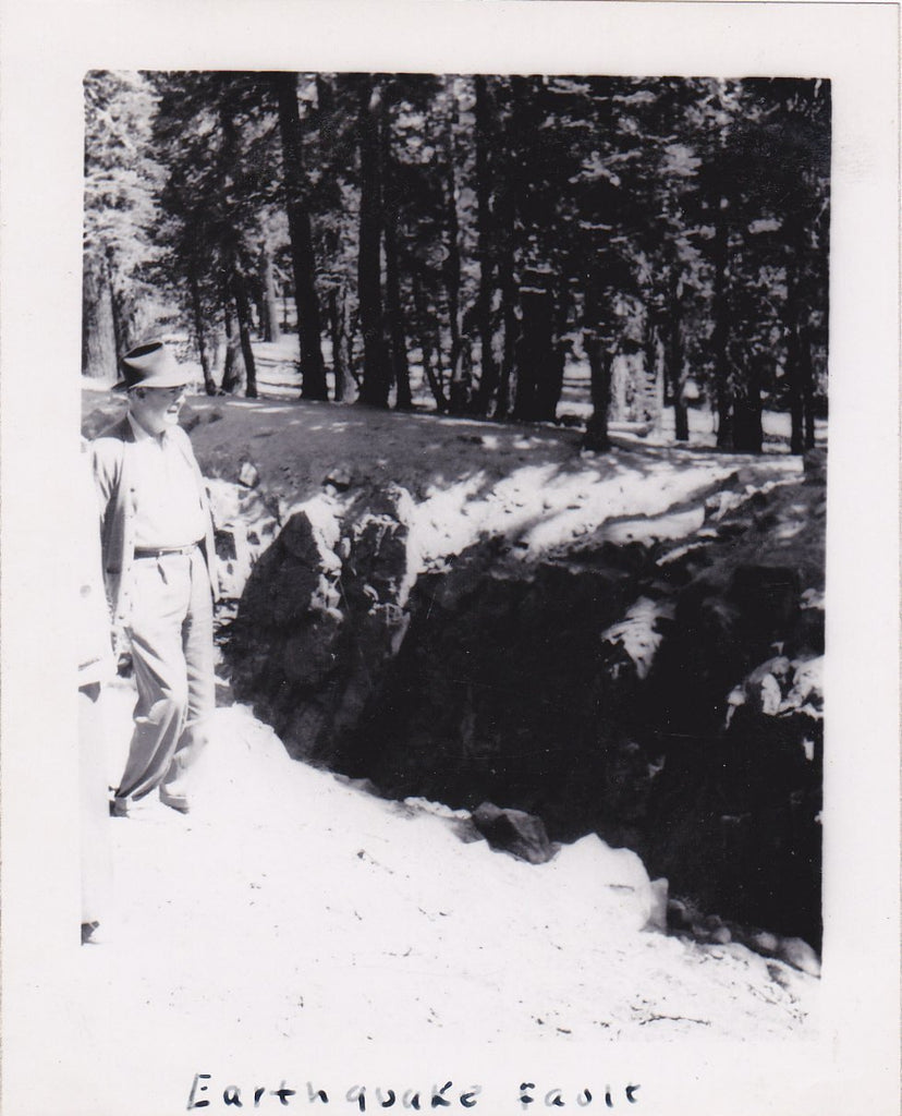 Earthquake Fault- 1950s Vintage Photograph- California Landscape- Fault Line- Natural Disaster- Found Photo- Vernacular Snapshot
