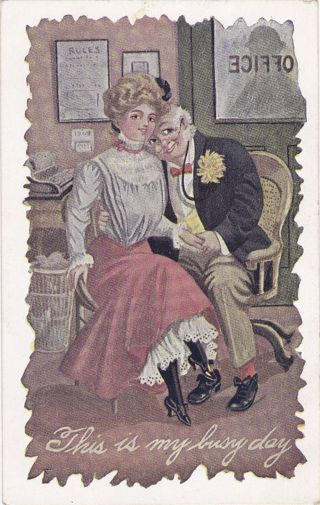 This is My Busy Day- A. H. Co. - Postcard, c. 1910s