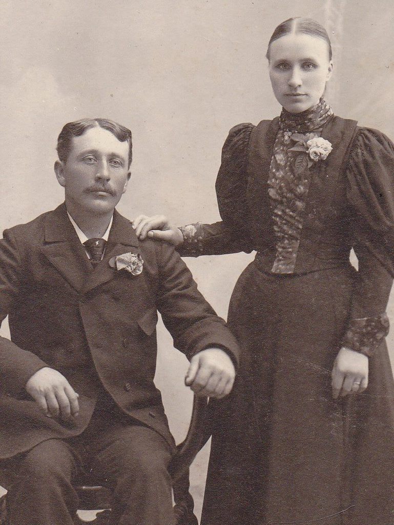 Victorian Seattleites- 1800s Antique Photograph- Seattle, Washington- 19th Century Couple- Cabinet Photo- Found Photo- Paper Ephemera