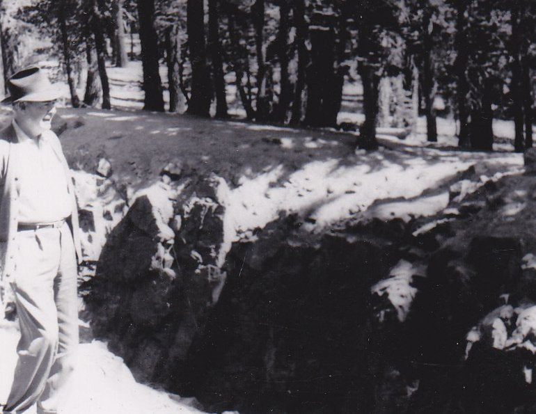 Earthquake Fault- 1950s Vintage Photograph- California Landscape- Fault Line- Natural Disaster- Found Photo- Vernacular Snapshot