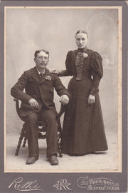 Victorian Seattleites- 1800s Antique Photograph- Seattle, Washington- 19th Century Couple- Cabinet Photo- Found Photo- Paper Ephemera