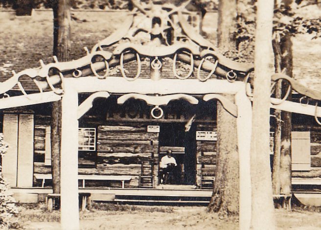 Pioneer Log Cabin- 1910s Antique Photograph- Pioneer Grounds, Silver Lake, NY- New York History- Real Photo Postcard- AZO RPPC
