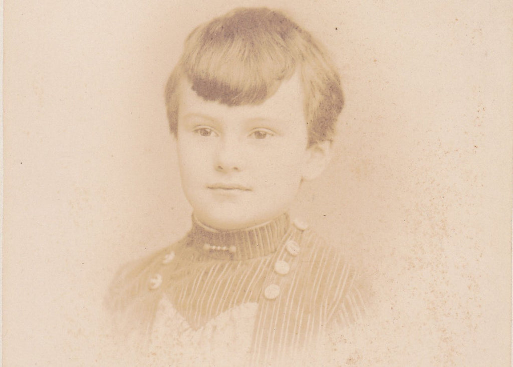 Puckish Sprite- 1800s Antique Photograph- Victorian Boy- Elven Features- Elf Boy- Newburgh, NY- Whiddit- Cabinet Photo- Paper Ephemera