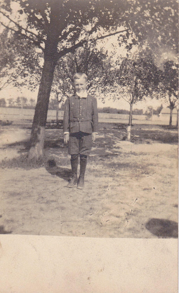 Confirmation Boy- 1900s Antique Photograph- Edwardian Catholic Boy- Found Photo- RPPC- Real Photo Postcard- Paper Ephemera