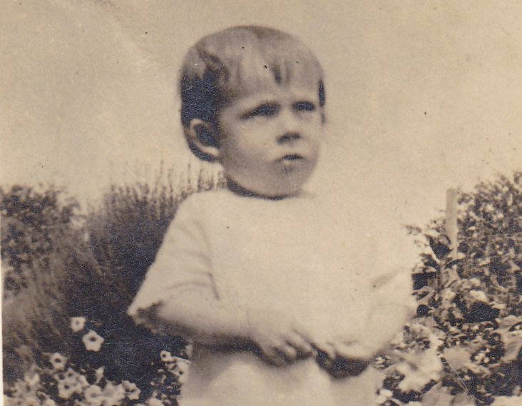 Gloomy Garden- 1910s Antique Photograph- Creepy Cute- Edwardian Child- AZO RPPC- Real Photo Postcard