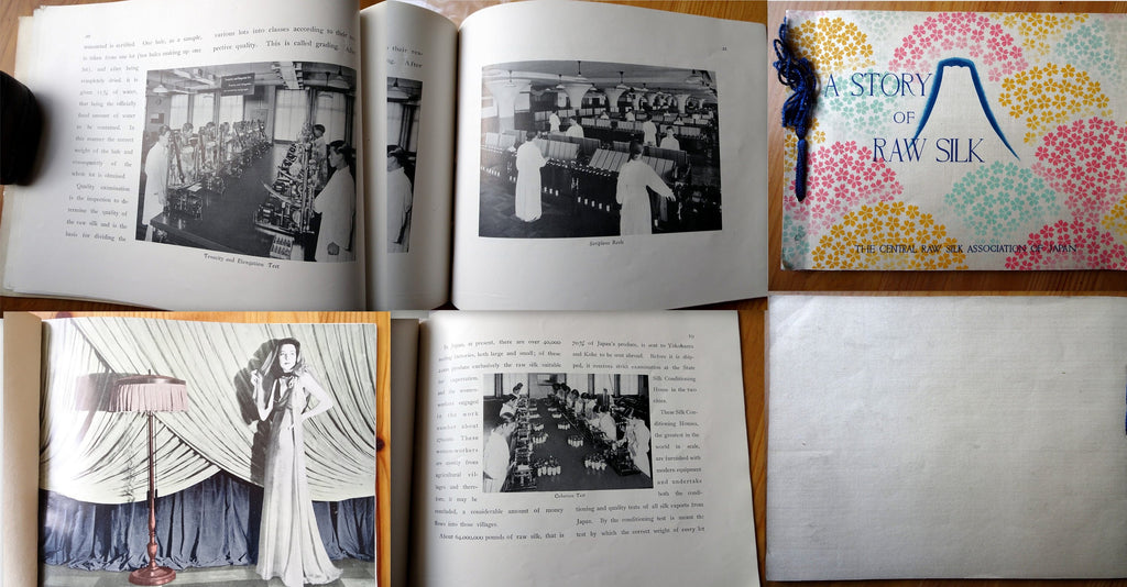 A Story of Raw Silk- 1930s Vintage Booklet- Central Raw Silk Association of Japan- Japanese Silk History- Silk Book Cover- Paper Ephemera