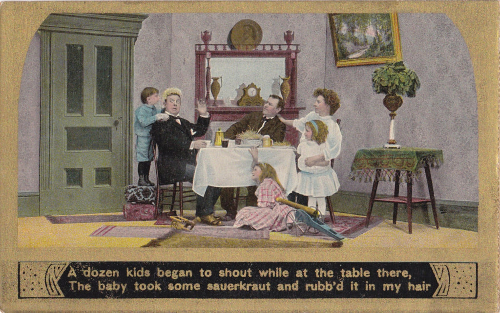 No Wedding Bells For Me- 1900s Antique Postcards- SET of 4- Edwardian Bachelor- Illustrated Song- Theodor Eismann- Art Comic- Used