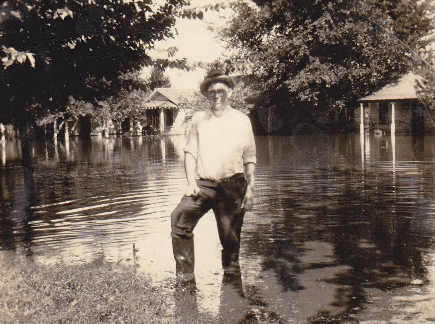 1926 Flood Waters- 1920s Antique Photographs- SET of 2- Flooding- Natural Disaster- Found Photo- Vernacular- Snapshots