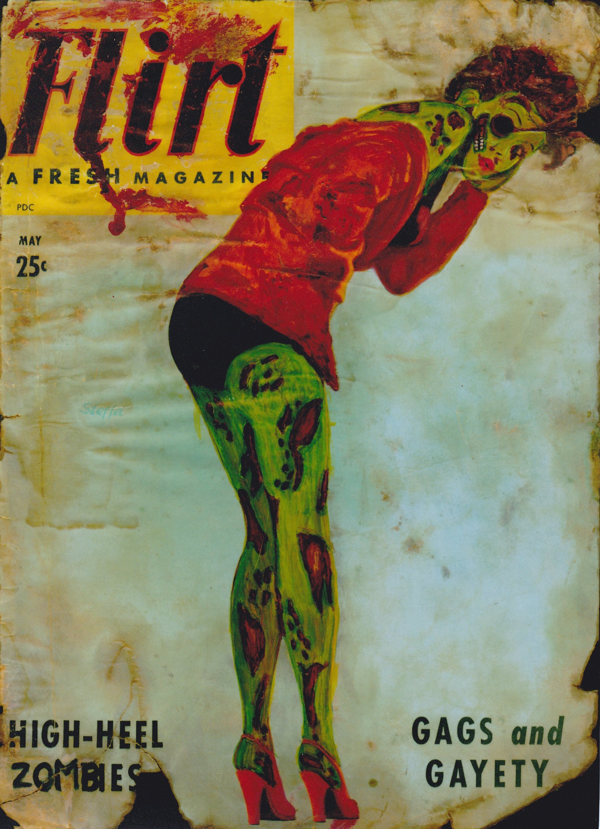 Altered Mag High-Heel Zombies- Zombie Pin Up Art- Altered Flirt Magazine- Flirt- O ...