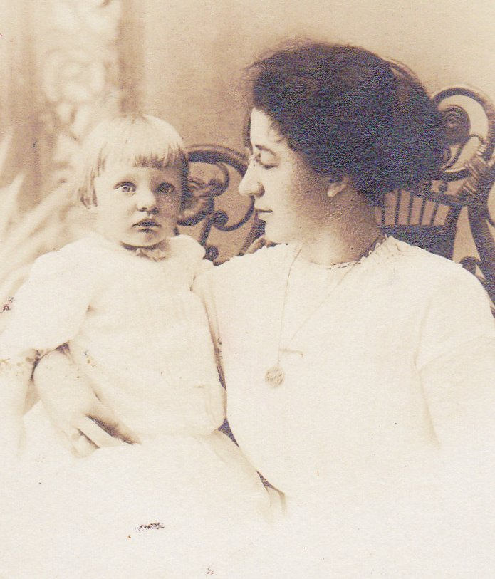 Edwardian Mother and Child- 1900s Antique Photograph- Found Photo- Profile Portrait- Real Photo Postcard- Artura RPPC