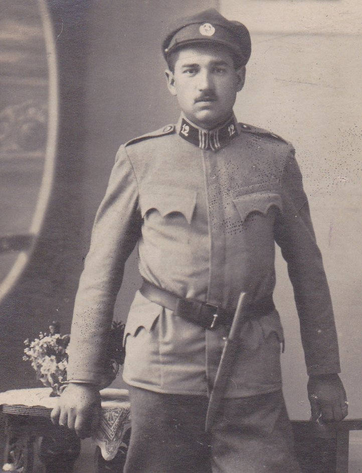 WWI Czech Soldier- 1910s Antique Photograph- Prague- World War- Military Uniform- Found Photo- Real Photo Postcard- RPPC