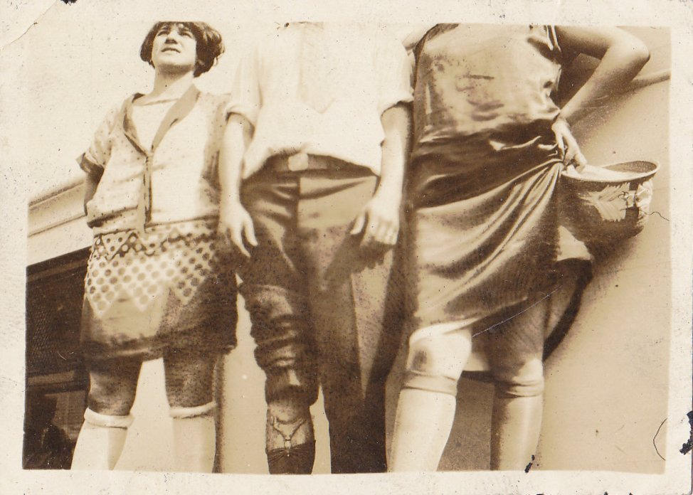 All That Jazz- 1920s Antique Photographs- SET of 2- Roaring 20s- Rolled Down Stockings- Flapper Fashion- Found Photos- Vernacular- Ephemera