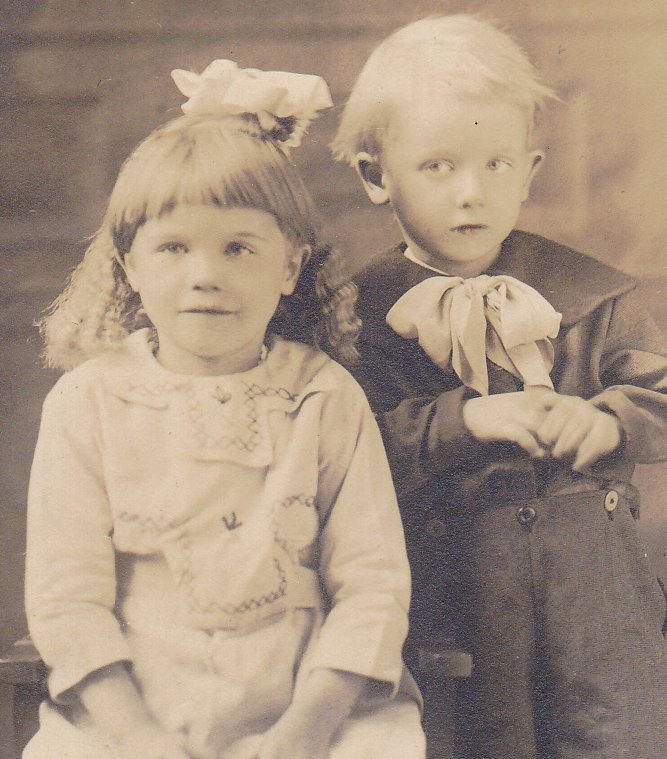 Edwardian Children- 1910s Antique Photograph- Brother and Sister- St. Paul, Minn- Found Photo- Real Photo Postcard- RPPC- Paper Ephemera