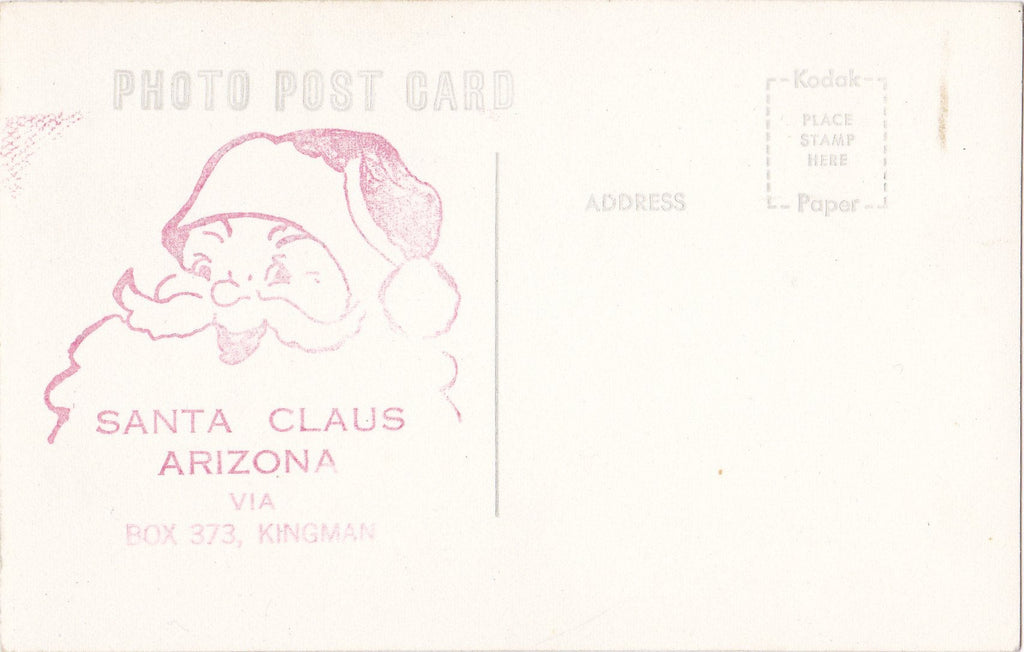 Christmas Tree Inn- 1950s Vintage Photograph- Santa Claus, Arizona- Tourist Attraction- Kodak RPPC- Real Photo Postcard- Paper Ephemera