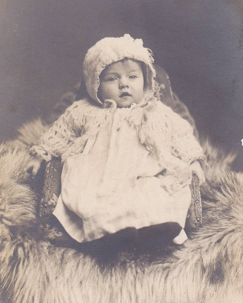Baby Bertha Ruth- 1900s Antique Photograph- Edwardian Baby- Found Photo- Identified RPPC- Real Photo Postcard- Vernacular- Paper Ephemera
