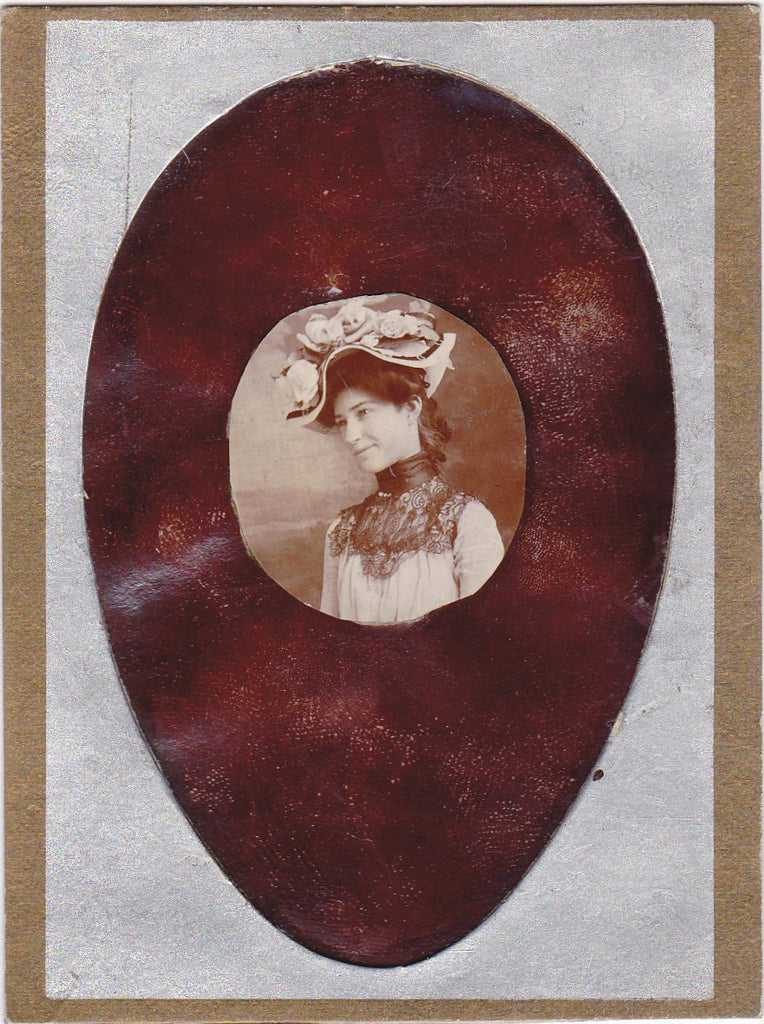 Eggstravaganza- 1800s Antique Photographs- SET of 4- Victorian Easter Bonnet- Gem Portrait- CDV Photo- Carte De Visite- Egg Shaped