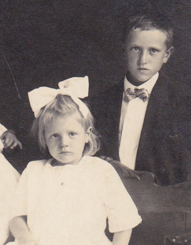 Edwardian Siblings- 1910s Antique Photograph- Brothers Sisters- Children Portrait- Found Photo- Real Photo Postcard- RPPC- Paper Ephemera