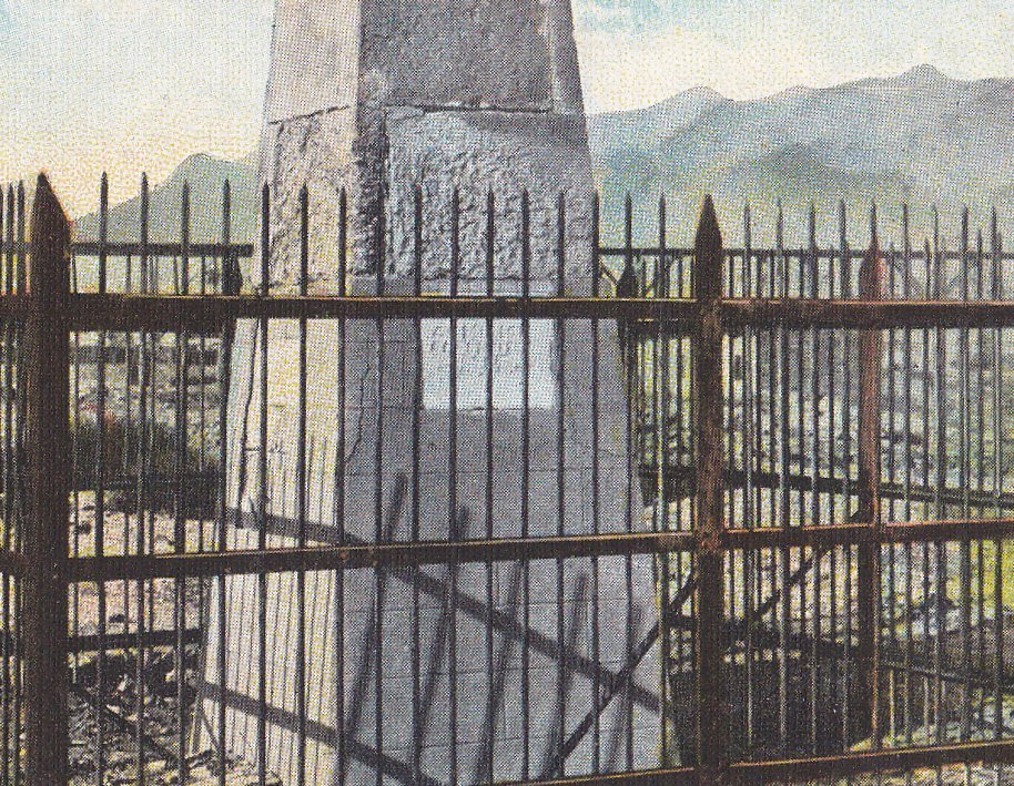 International Boundary Monument No. 1- 1940s Vintage Postcard- El Paso, TX- Texas Landmark- Souvenir View- C. T. American Art- Used