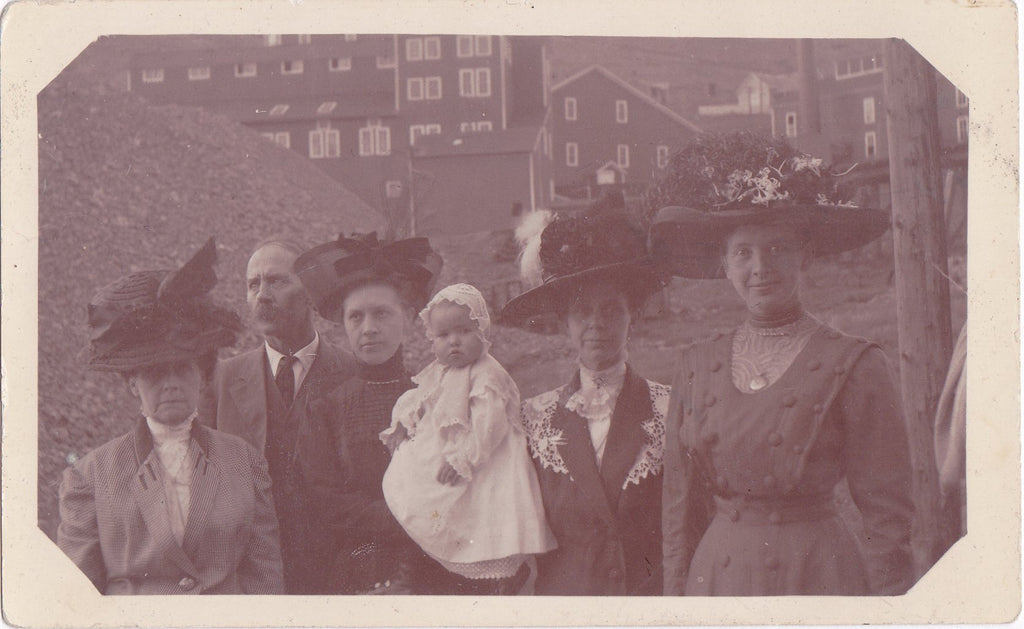 Our Easter Best- 1900s Antique Photograph- Edwardian Family-  Women in Hats- Found Photo- Real Photo Postcard- RPPC