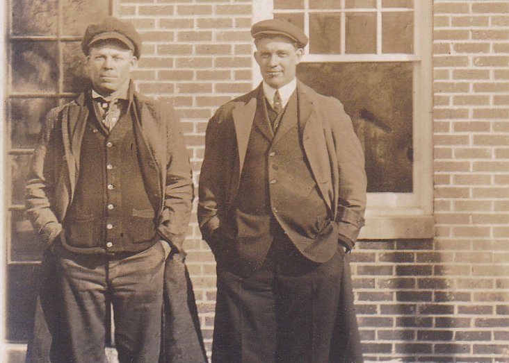 Edwardian Gents- 1910s Antique Photograph- Handsome Men- Long Coats and Hats- RPPC- Real Photo Postcard- Vernacular- Found Photo- Ephemera