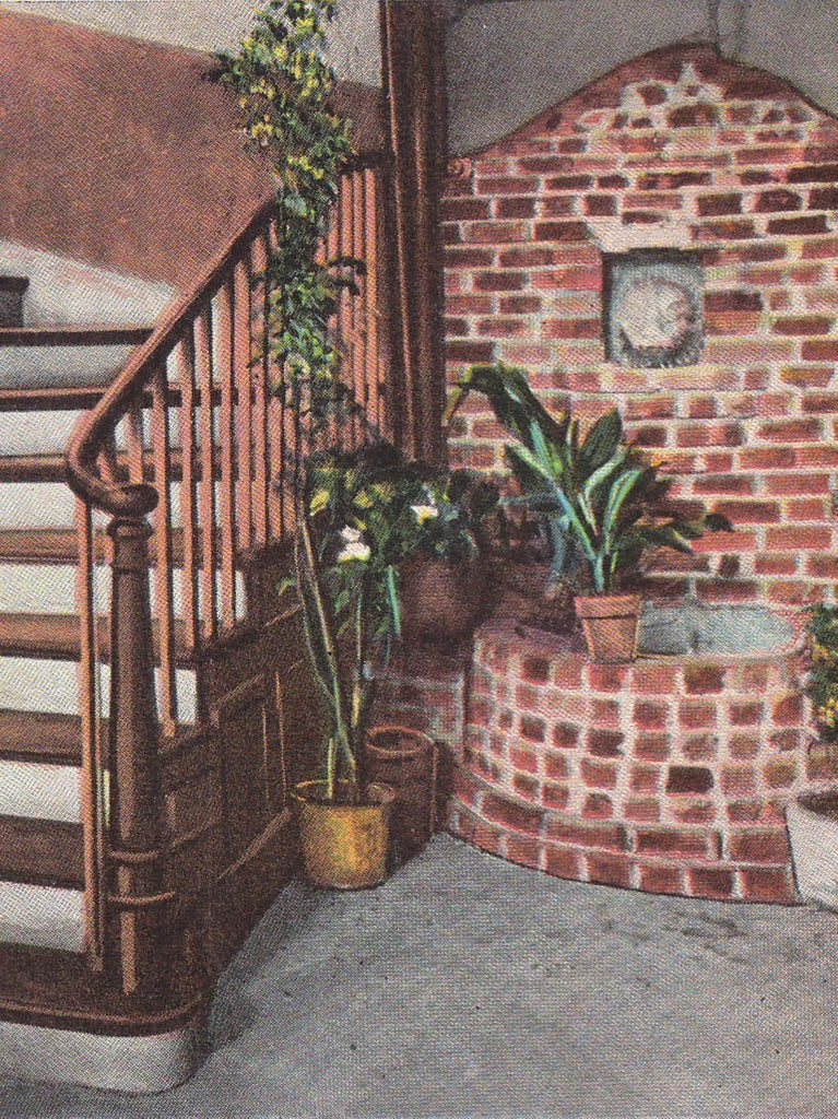Stairway, Old Absinthe House- 1930s Vintage Postcard- New Orleans, LA- Louisiana Landmark- E C Kropp- Paper Ephemera- Unused